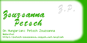 zsuzsanna petsch business card